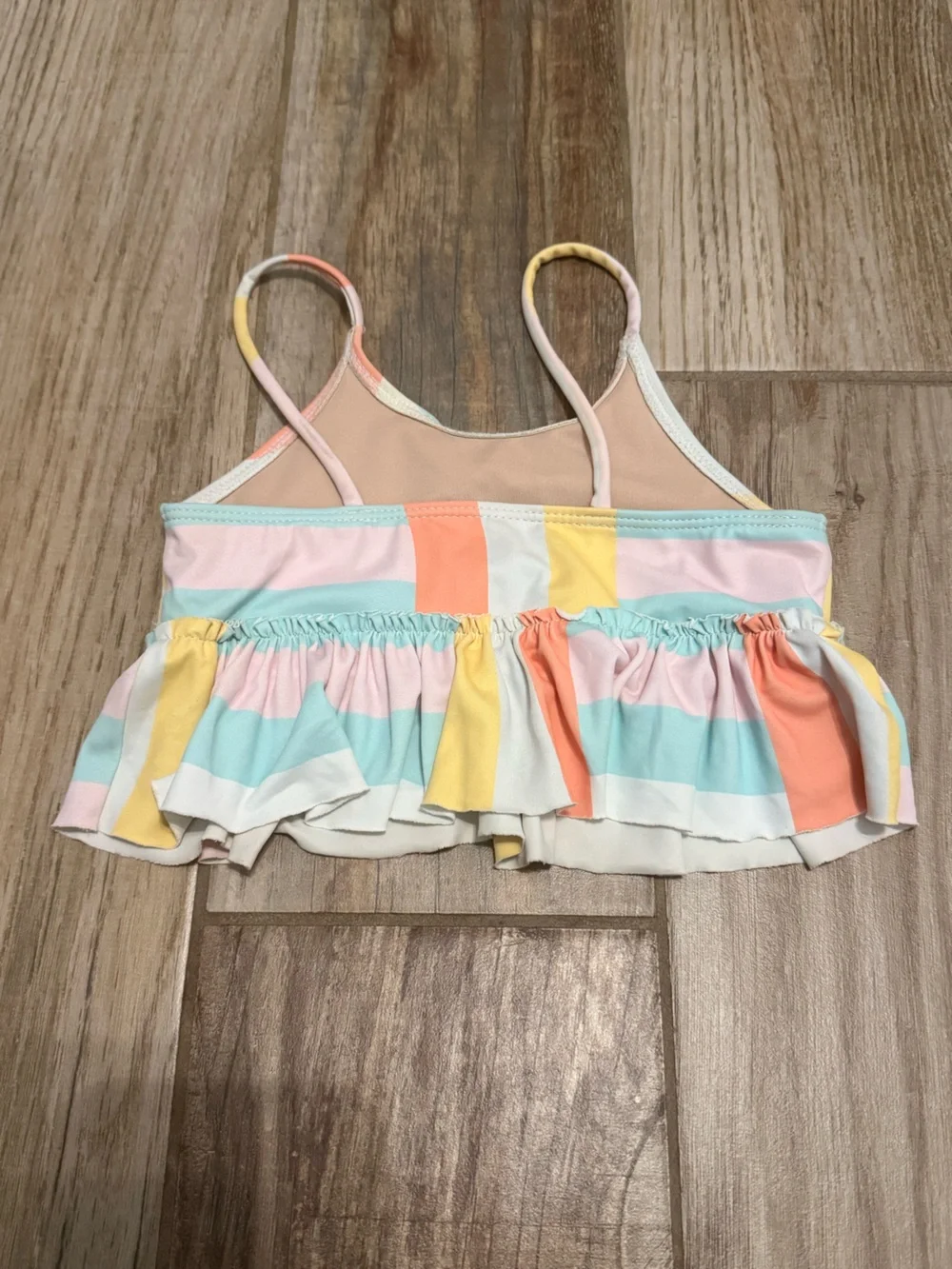 Kortni Jeane Mimi Stripe Peplum Swim Top